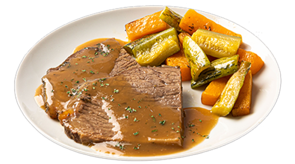 Carne al Horno con Calabaza y Zucchini