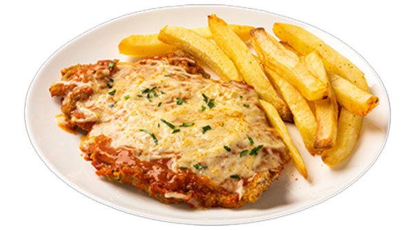 Milanesa de Carne Napolitana con Papas