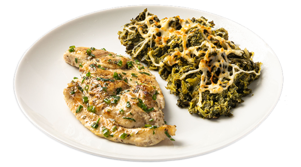 Churrasquito de Pollo con Espinaca